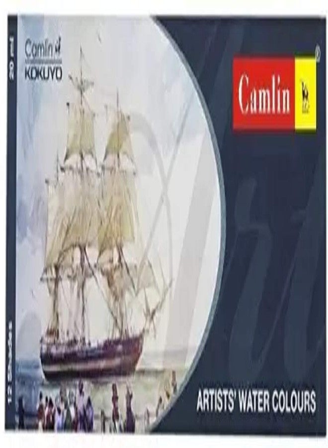 Camlin Pack of 12 Shades 20 ml Tube Artist Water Colour